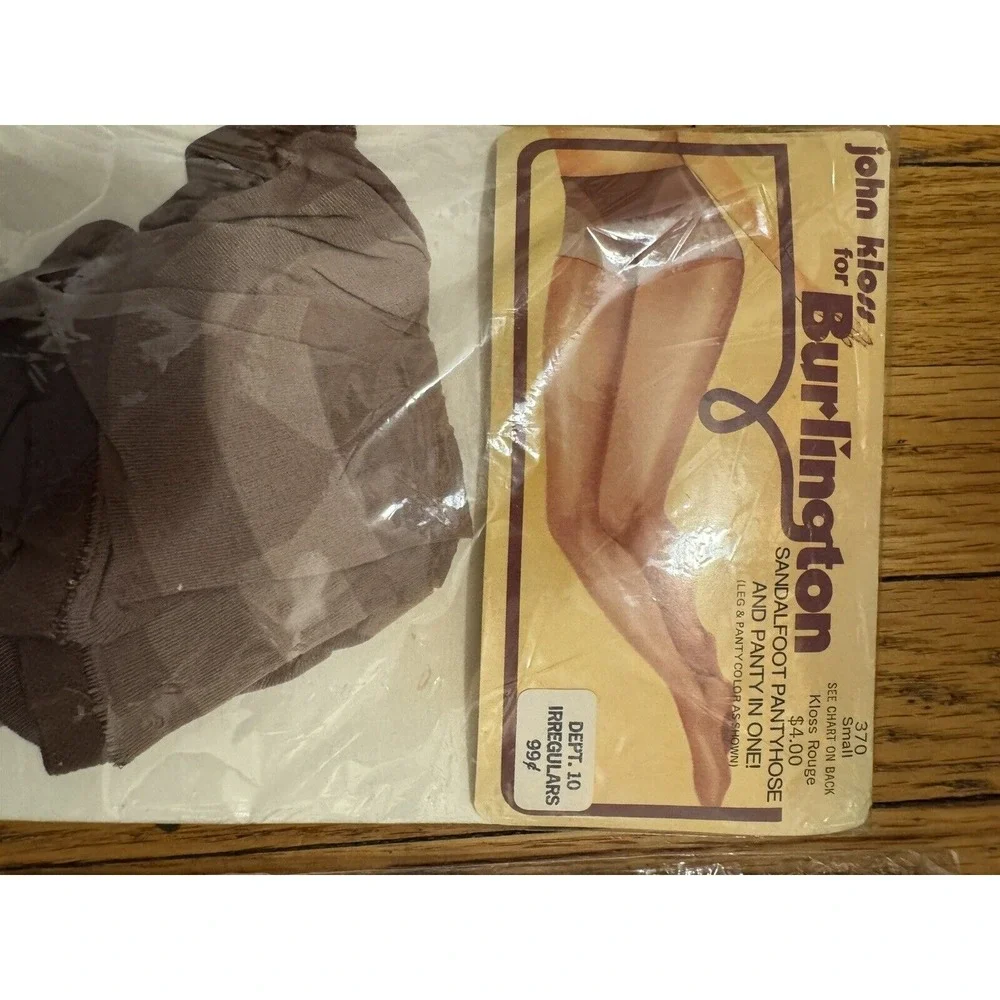 Vintage KLOSS‎ 1960s Stockings TAUPE ROUGE Stretch Nylon Hosiery S New NWT LOT